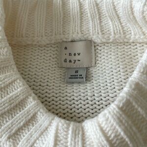 a new day white sweater